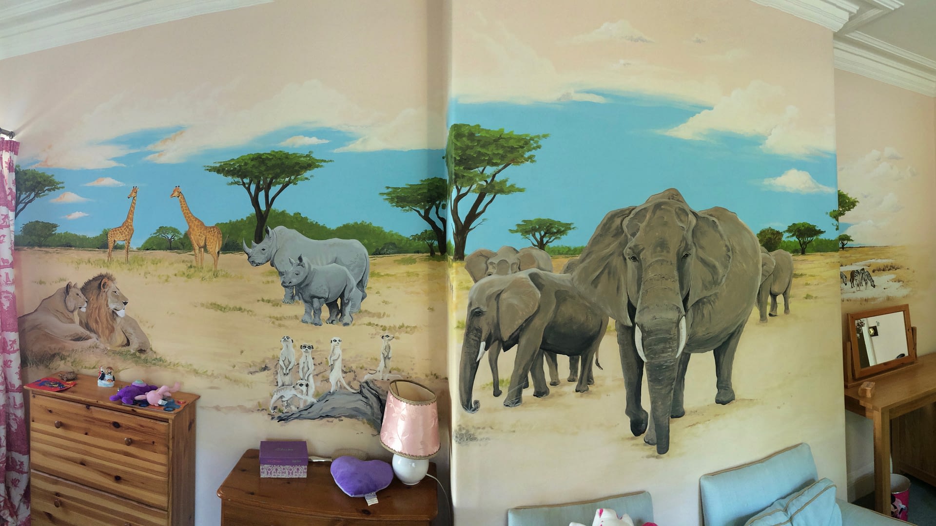 African Safari Mural 