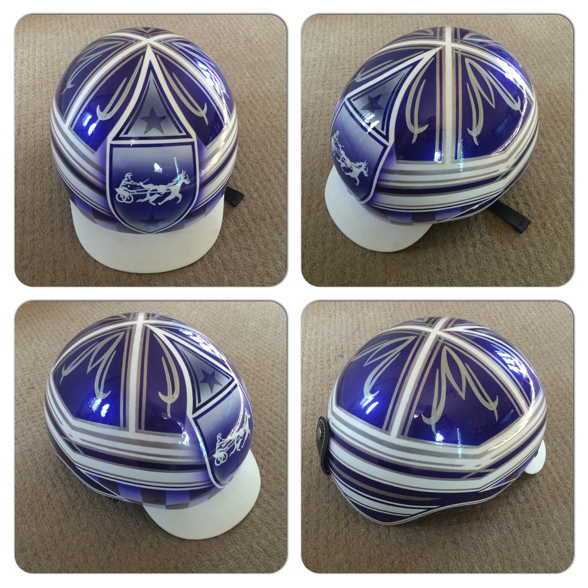 Custom Painted Trotting / Trap Racing Helmet