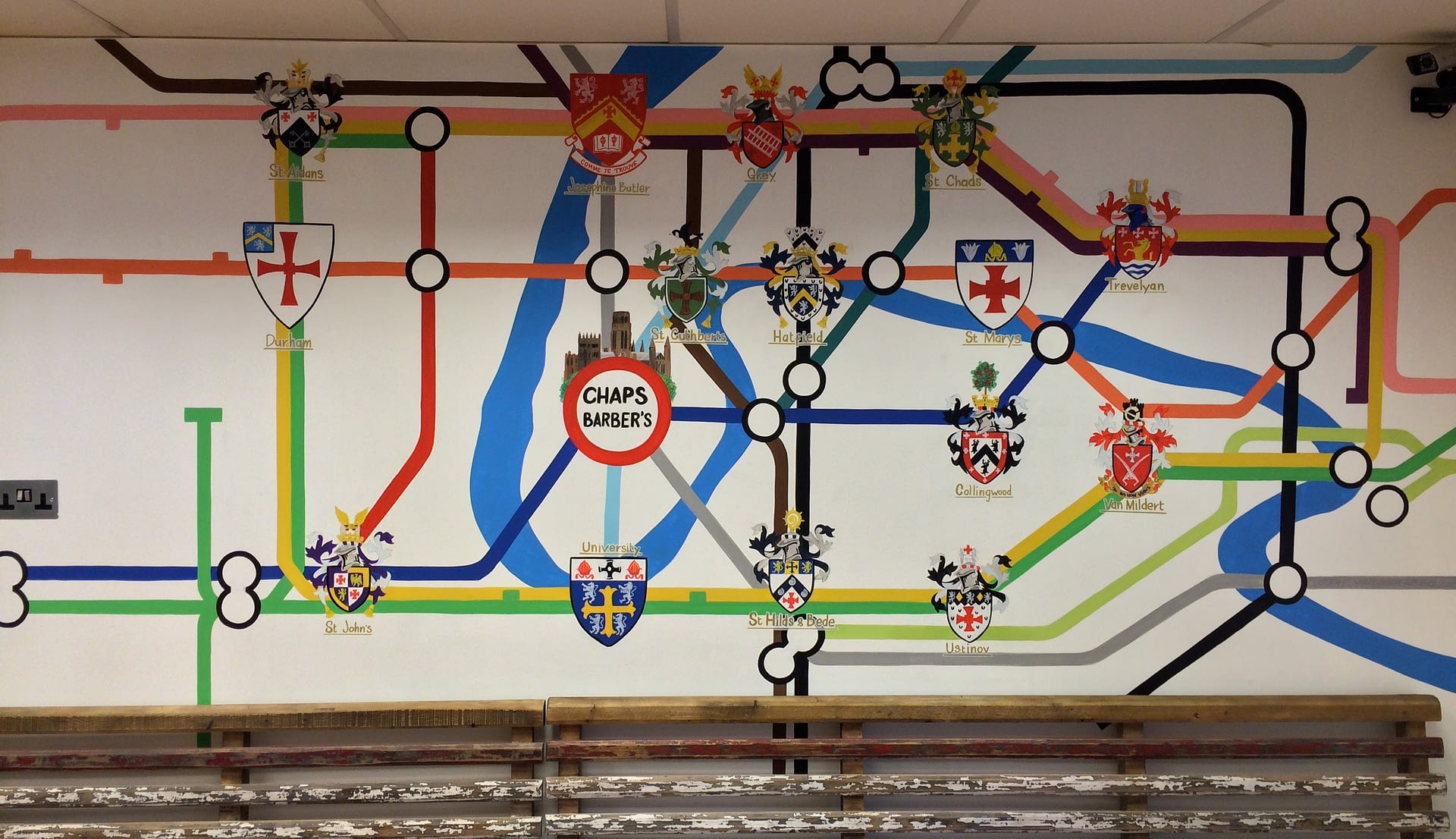 Tube Map Mural - Durham Universities
