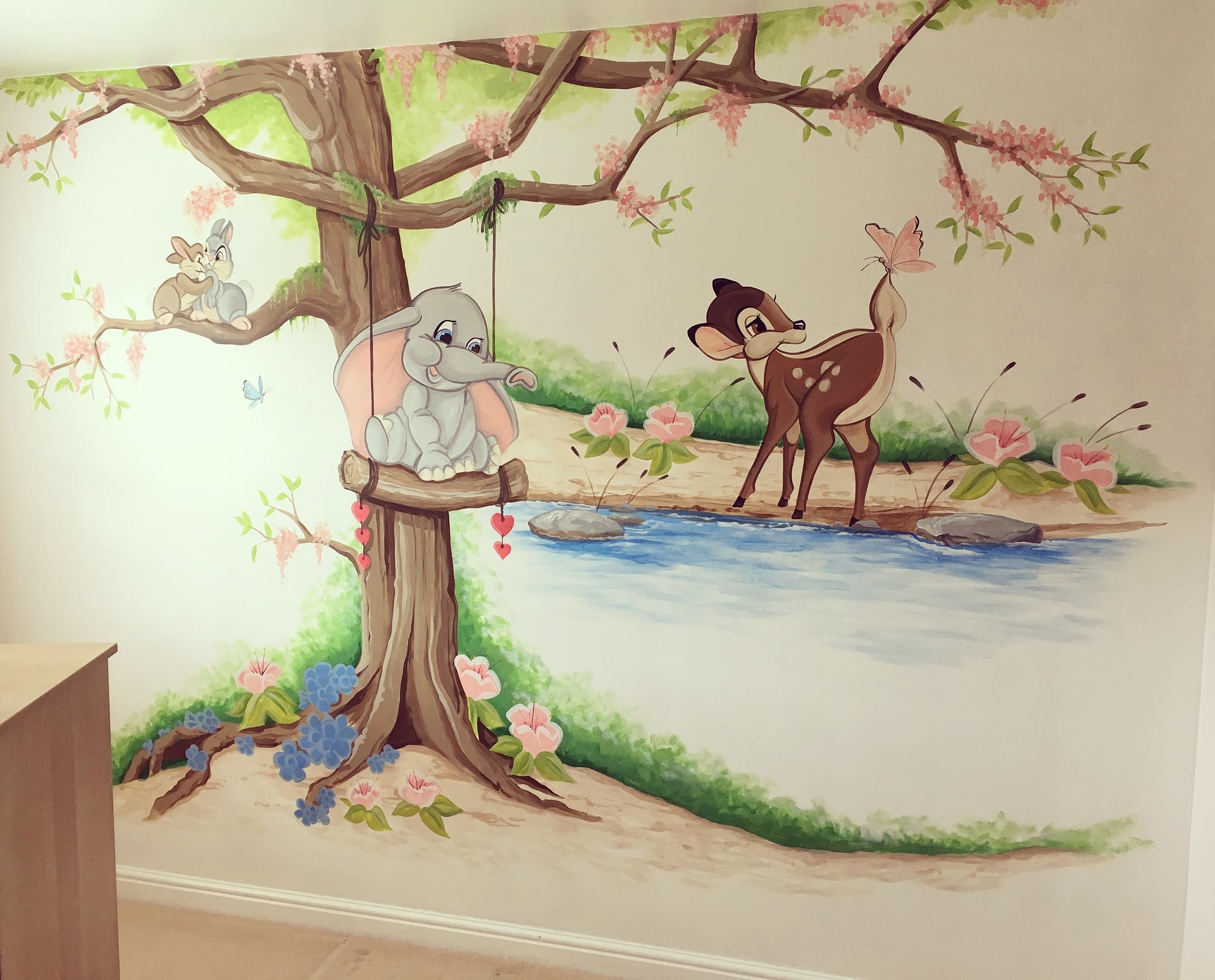 Dumbo & Bambi Nursery Mural