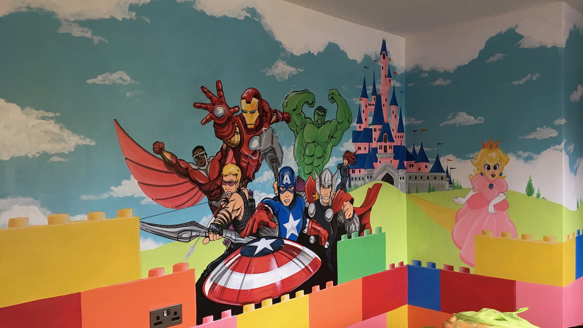 Lego with Avengers Mural 