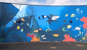 Underwater Scene Outdoor Mural