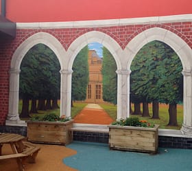 Outdoor Columns and Arches Trompe l'oeil