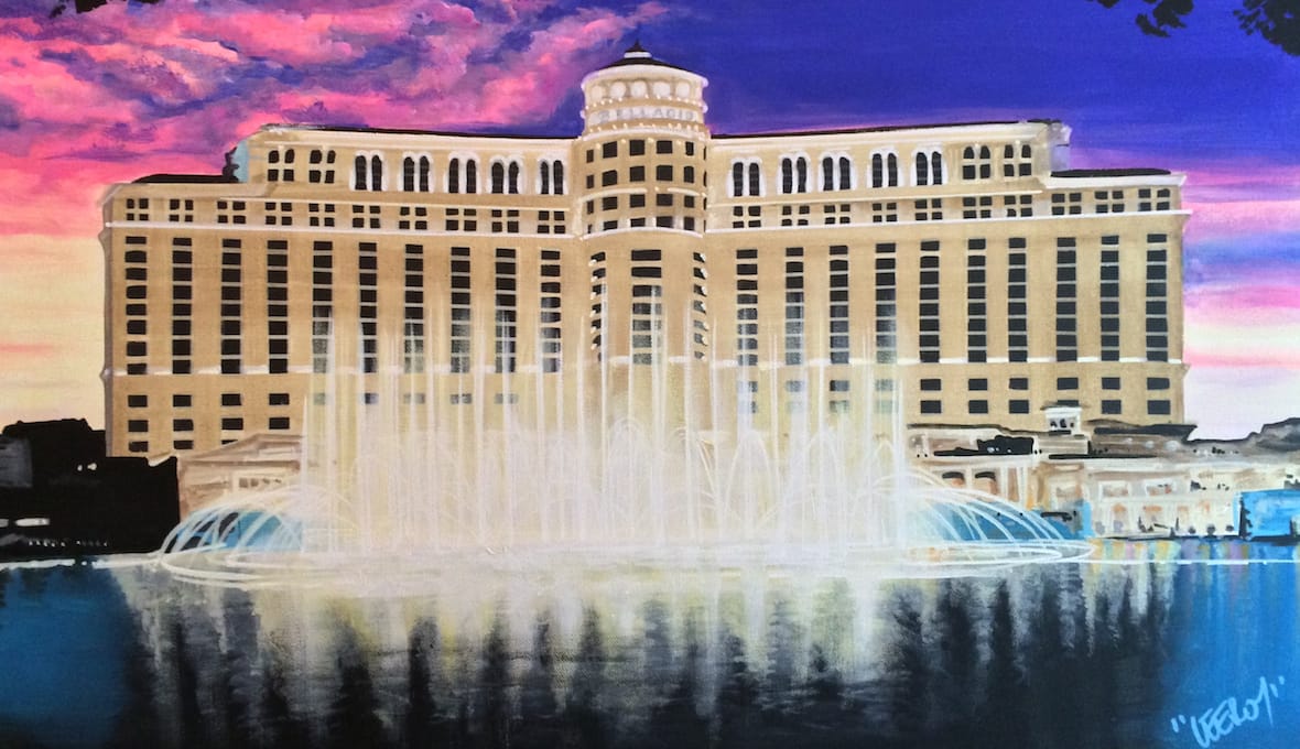 Building and Fountains Canvas
