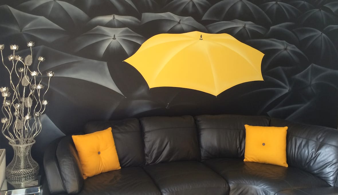 Yellow Umbrella Mural