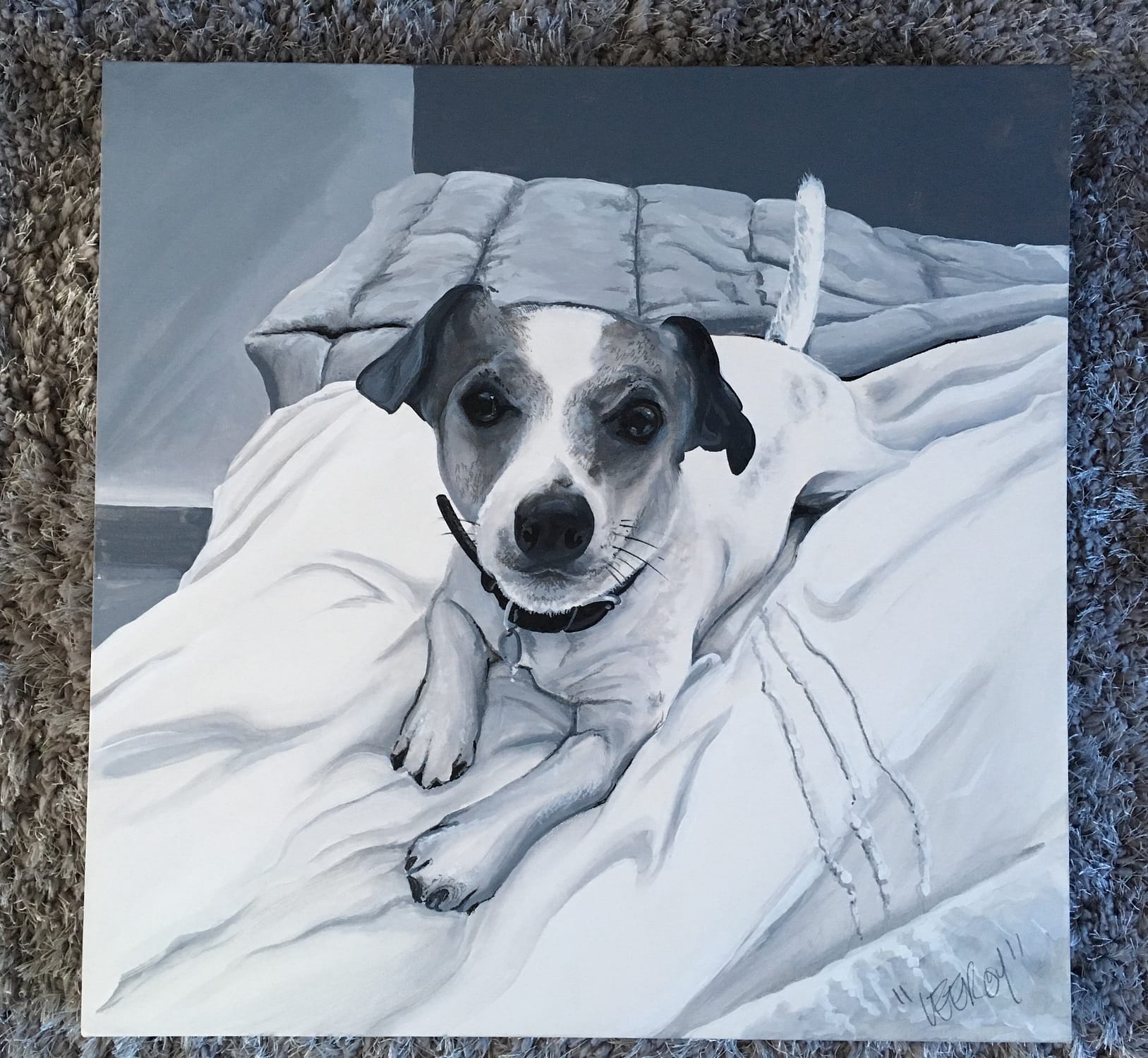 Pet Portraits, Jack Russell painting