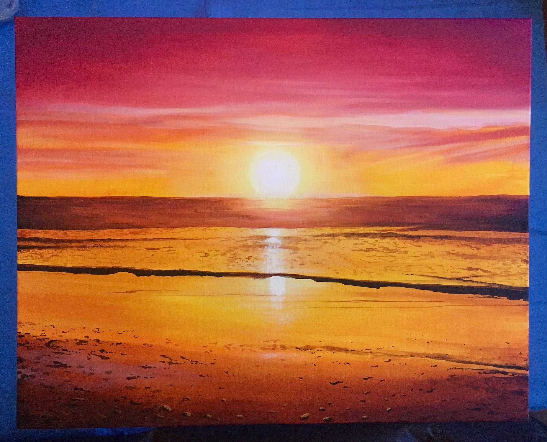Canvas painting, Sunset Painting