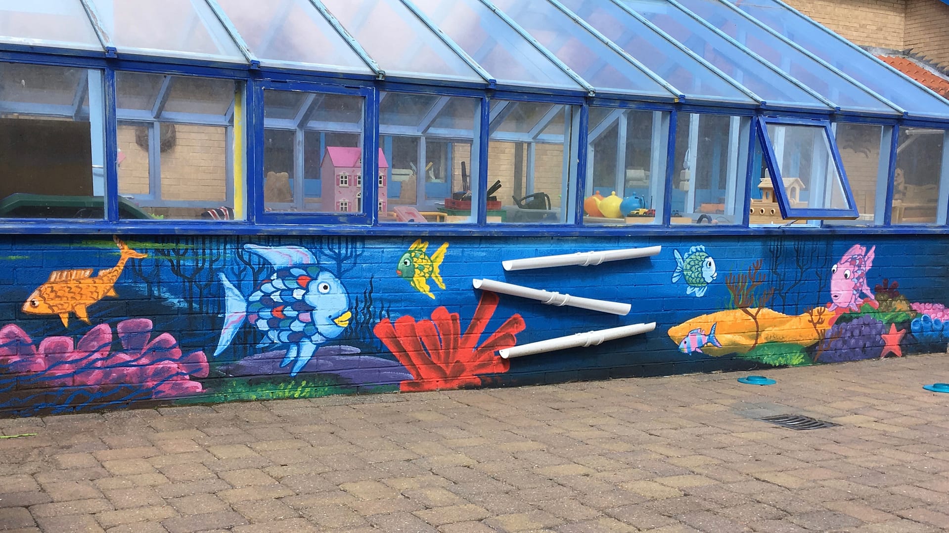 walworth school Rainbow Fish Mural