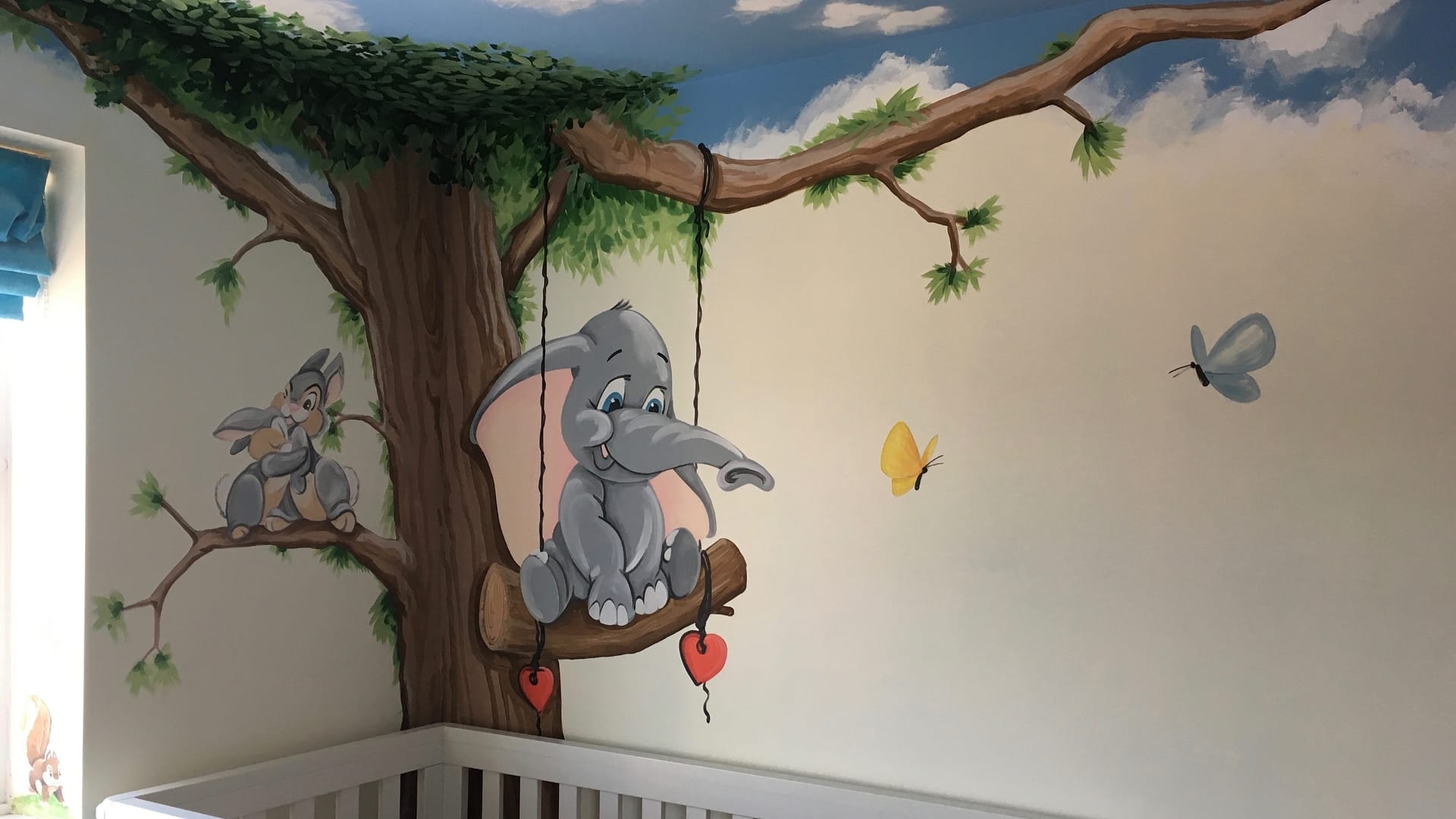 Baby Dumbo Mural , Nursey Mural, disney wall murals