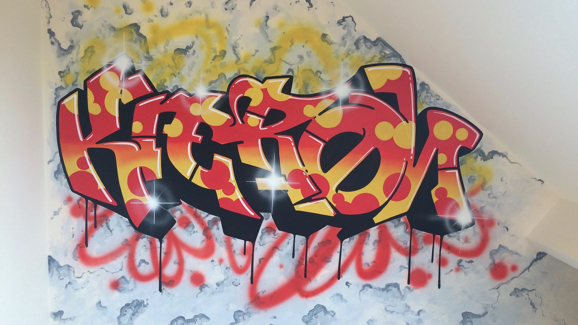 Keron Graffiti boys bedroom decor mural