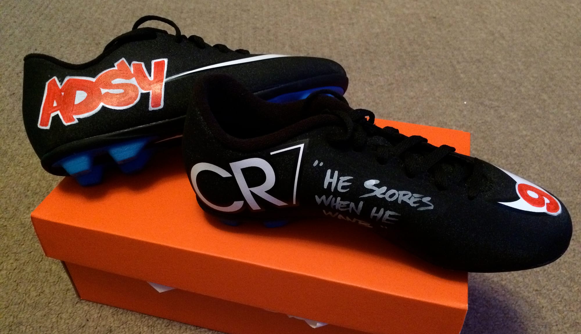 Custom Tagged Football Boots